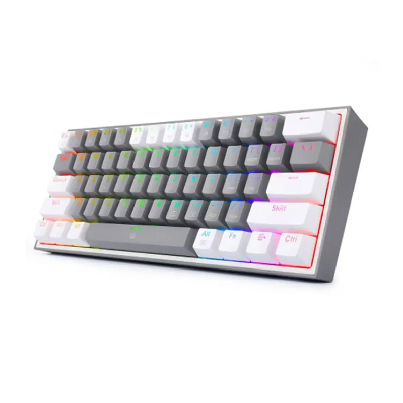 کیبورد با سیم گیمینگ ردراگون مدل Redragon FIZZ K617 RGB Grey-White - Image 2