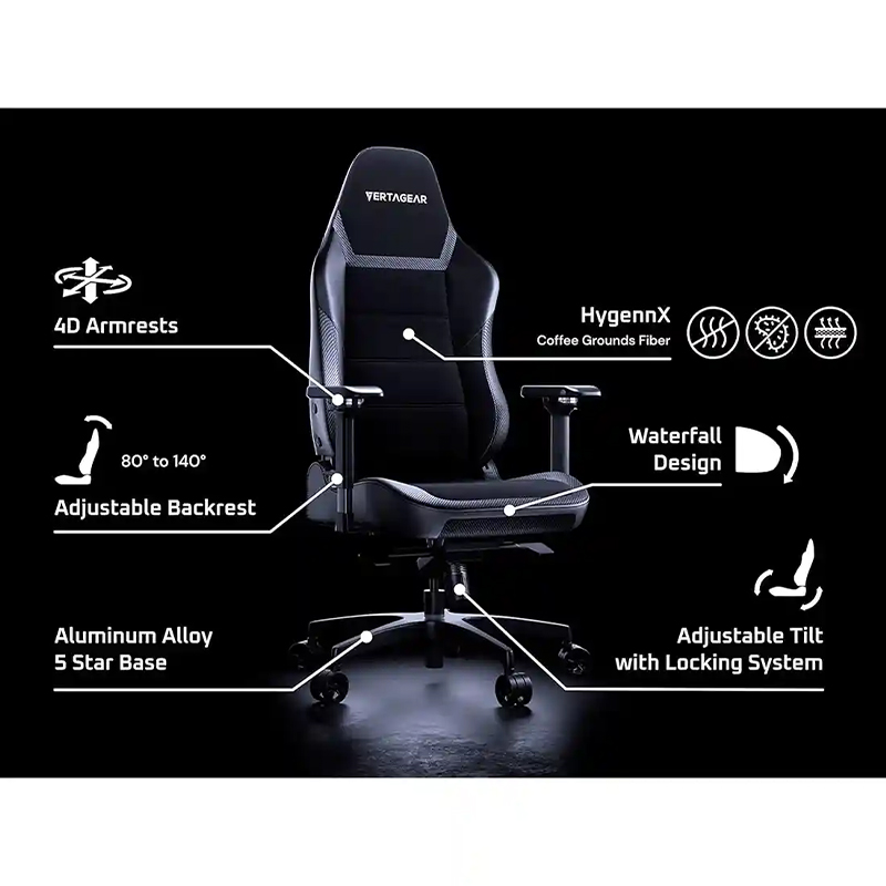 صندلی گیمینگ ورتاگیر مدل Vertagea PL6800 Carbon Black - Image 6