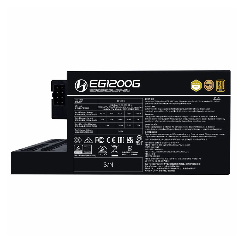 منبع تغذیه کامپیوتر لیان لی مدل LIAN LI EDGE EG1200G 1200W - Image 4