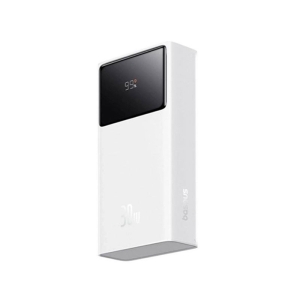 پاوربانک 10000 میلی‌آمپری بیسوس مدل Baseus Star-Lord Digital Display Fast Charging 30W Moon White