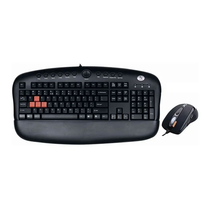 کیبورد و ماوس با سیم ای فورتک مدل A4tech KX-2810BK