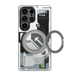 قاب گوشی سامسونگ S25 Ultra یانگ کیت مدل Cyberpunk 360° Spin Magnetic Stand Case Just Fun