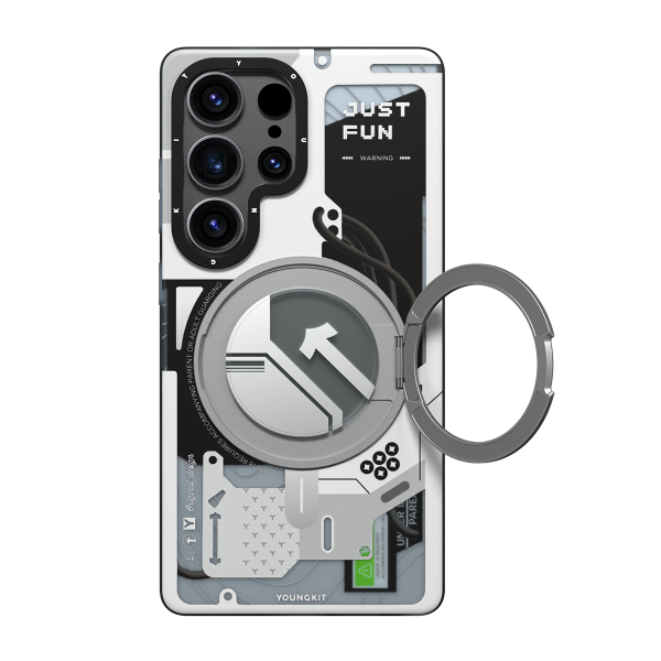 قاب گوشی سامسونگ S25 Ultra یانگ کیت مدل Cyberpunk 360° Spin Magnetic Stand Case Just Fun